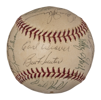 1970 World Series Champions Baltimore Orioles Team Signed OAL Cronin Baseball With 26 Signatures Including Weaver, Palmer & Brooks Robinson (PSA/DNA)